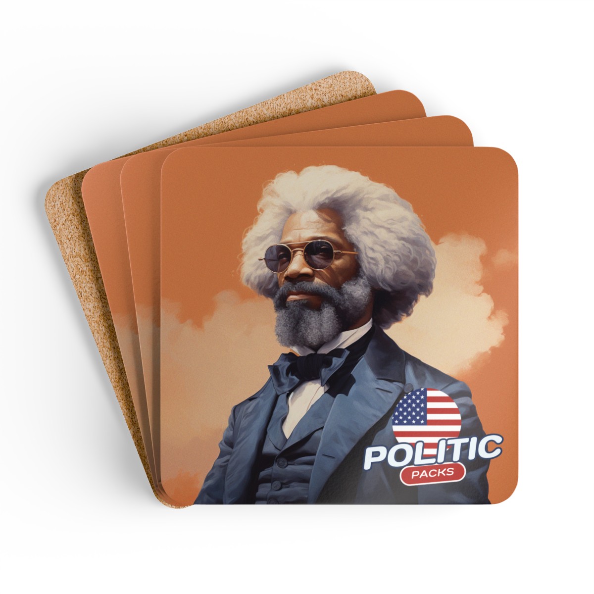 Frederick Douglass Coaster Set